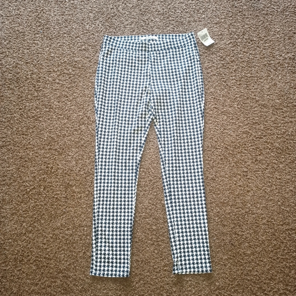Egret leggings, black and white, large
